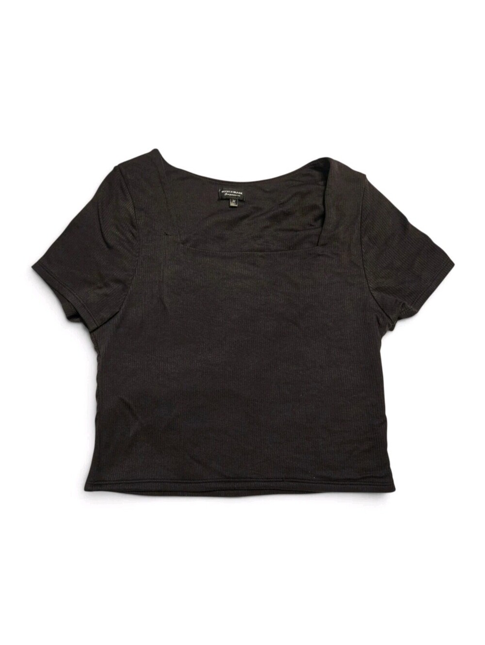 Buckle Black Women's M Shaping Smoothing Ribbed Square Neck Crop Top